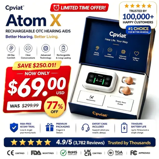 Cpviat™ Atom X Smart Hearing Aids — Hear Clearly, Feel Confident Again