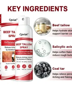 Cpviat ® 7-Day Dry Flaky Painless & Scar-Free Gentle Advanced Itch Calming Beef Tallow Spray